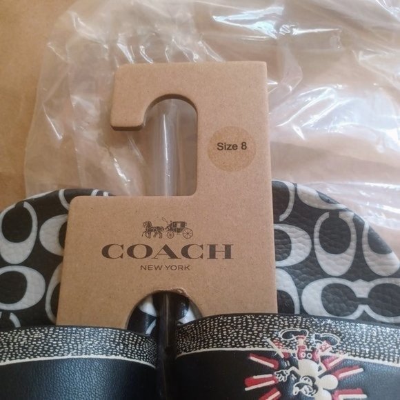 Coach x Keith Haring X Disney Mickey Mouse Slides Sandals, Men's 8, Unisex, NWT - Picture 8 of 8